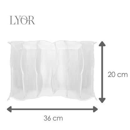 Colmeia Organizadora com 7 Divisórias 36cm x 24cm x 20cm Branca Nylon - Lyor