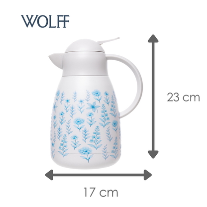 Garrafa Térmica com Dupla Parede Hortênsia 1,2L Aço Inox - Wolff
