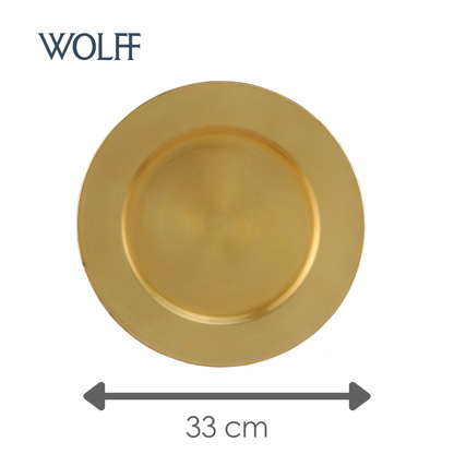 Sousplat de Plástico Opala Dourado 33cm - Lyor