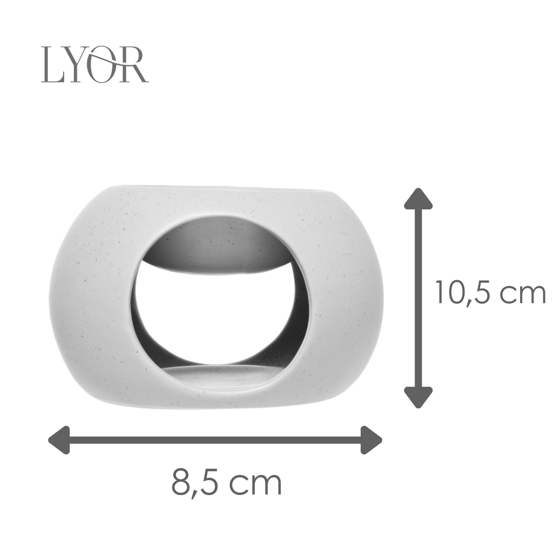 Difusor para Óleos Essenciais Granilite Branco Cerâmica - Lyor