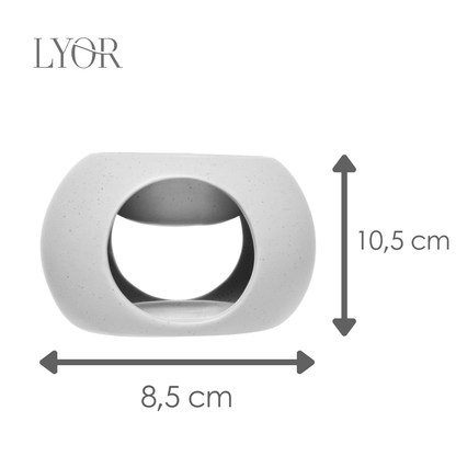 Difusor para Óleos Essenciais Granilite Branco Cerâmica - Lyor