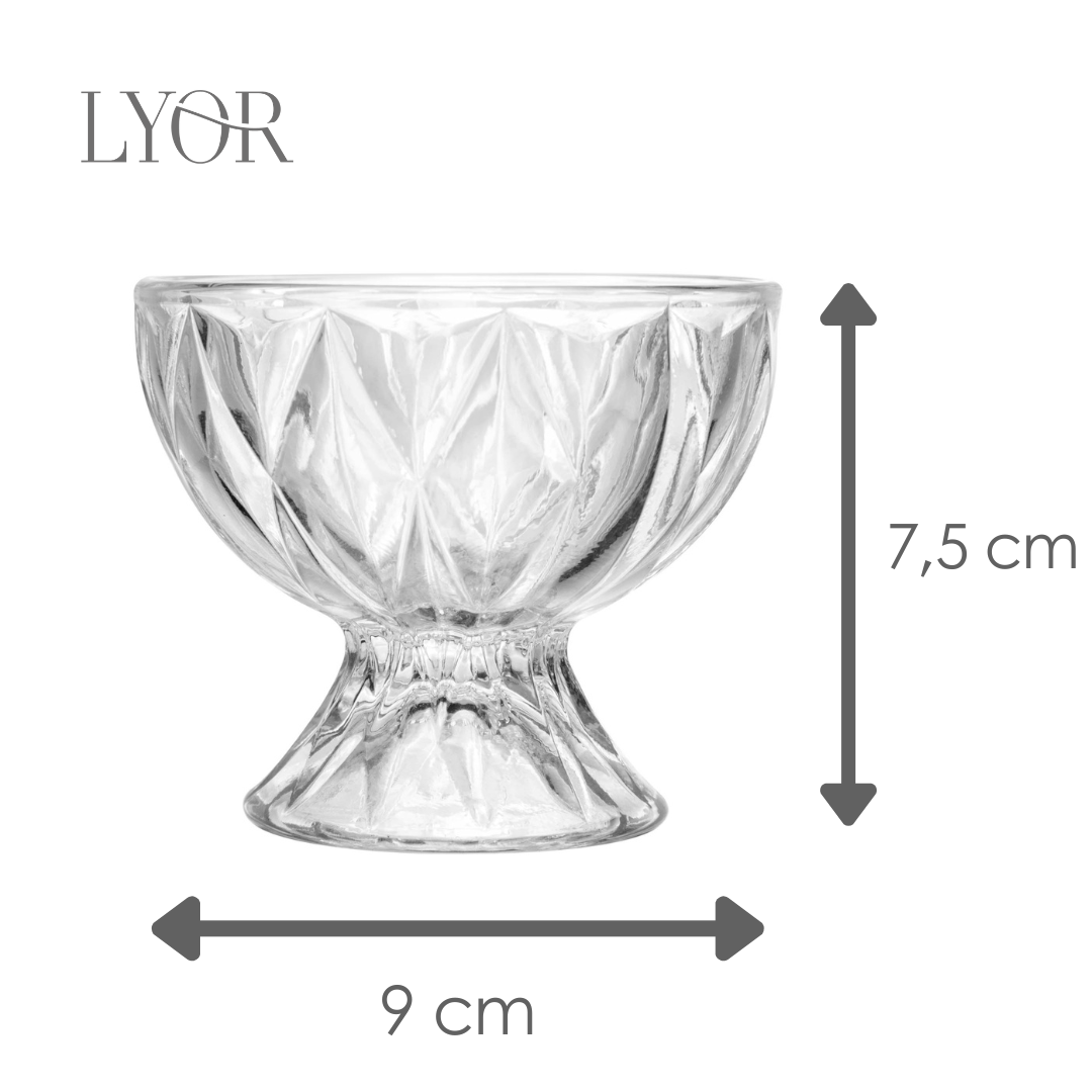 Taça de Sobremesa de Cristal Ecológico Diamond 120ml - Lyor