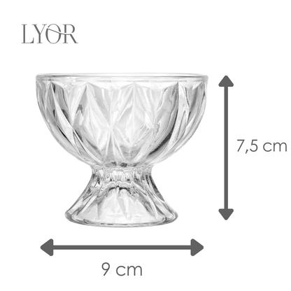 Taça de Sobremesa de Cristal Ecológico Diamond 120ml - Lyor