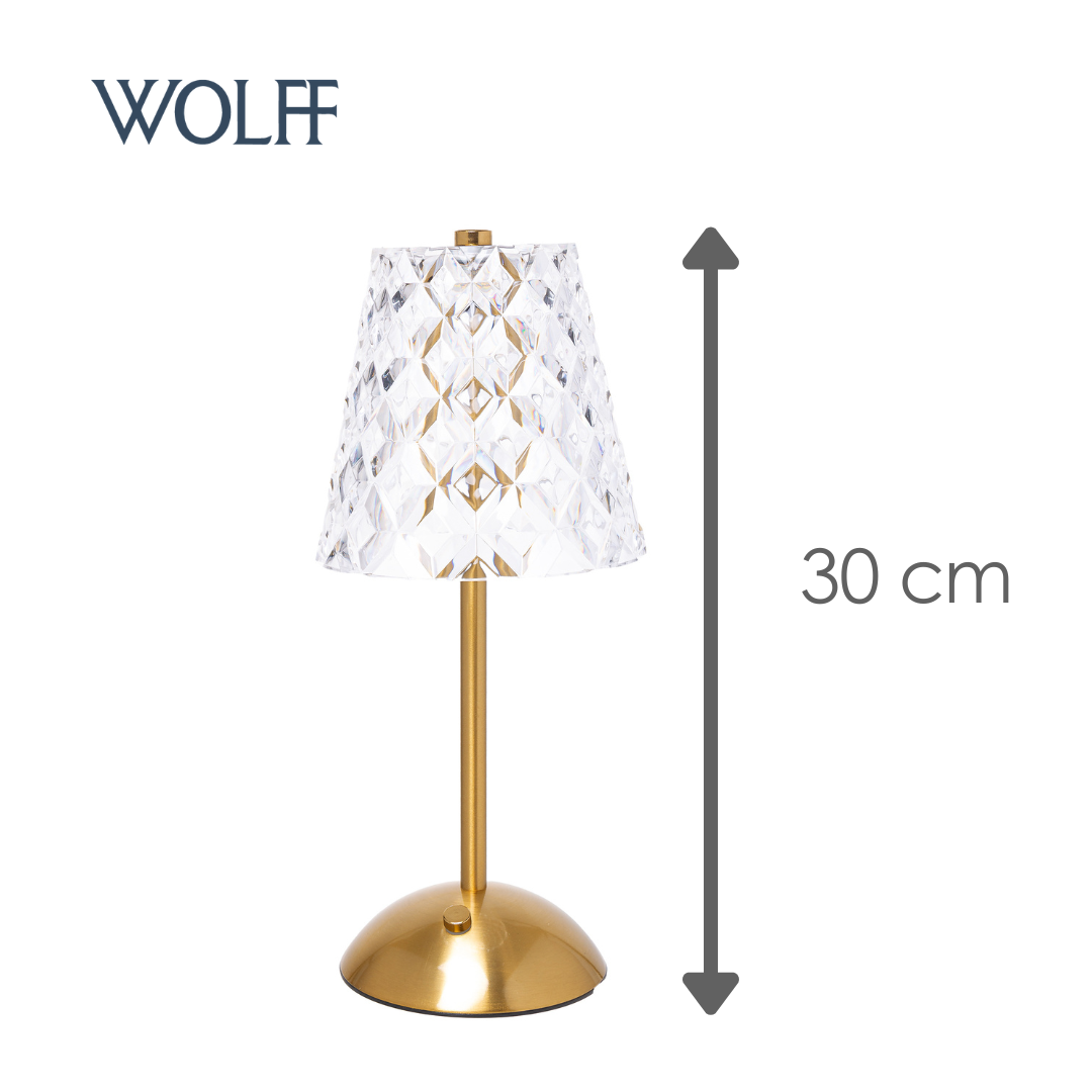 Luminária de Mesa Led 3 Tons Usb Orion Dourado Metal - Wolff
