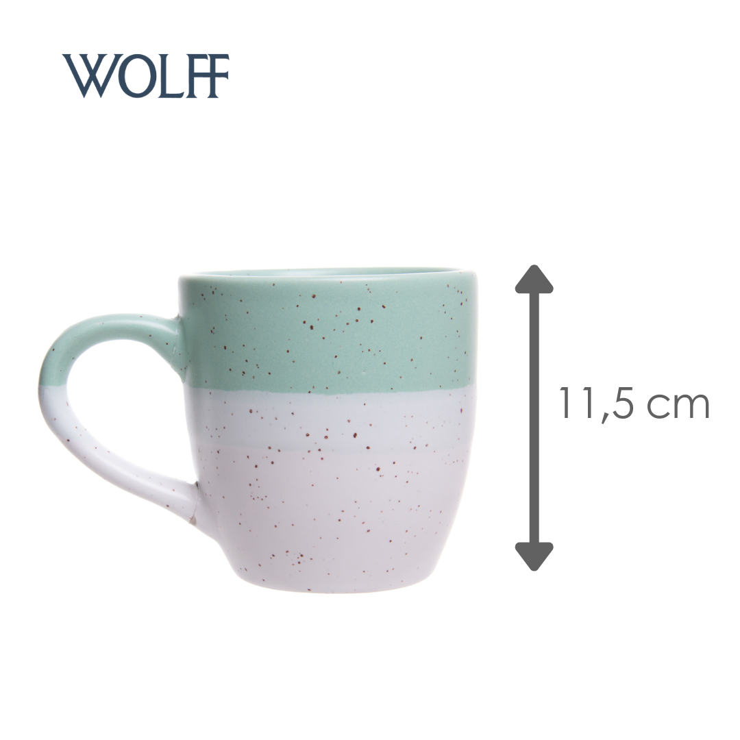 Caneca Ombré 210ml Verde Cerâmica - Wolff