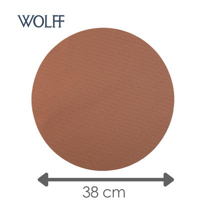 Lugar Americano Redondo Amélie 38cm Taupe PVC - Wolff.