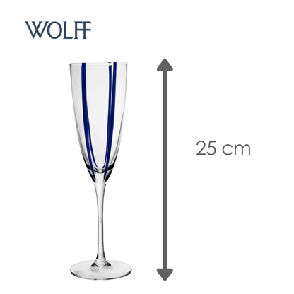 Conjunto 2 Taças de Champagne Azura Vidro - Wolff