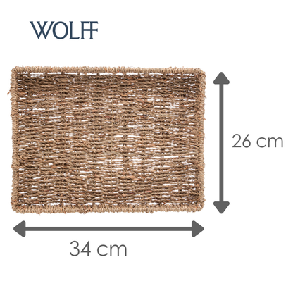 Bandeja de Sisal 34cm x 26cm x 4,5cm - Wolff