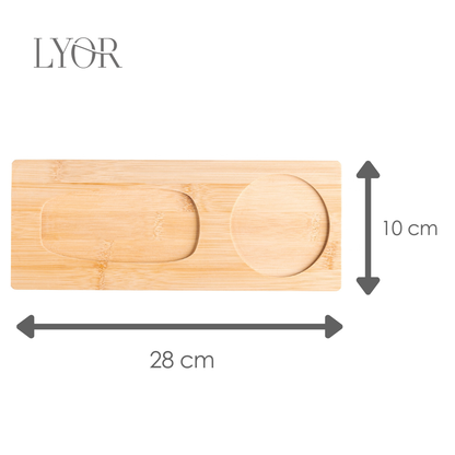 Conjunto 3 Peças para servir Encanto de Natal 28cm x 10,5cm x 6cm Bambu - Lyor