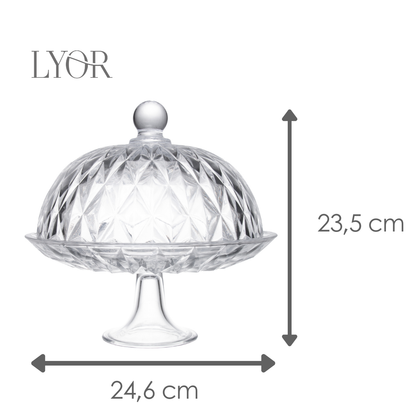 Boleira Diamond 25cm x 23,5cm Cristal - Lyor