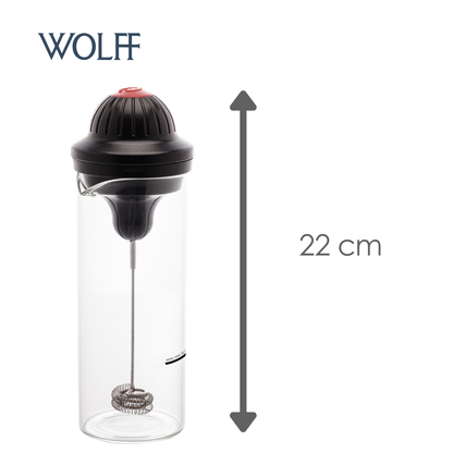 Mixer Multiuso com Copo de Vidro Borossilicato Preto 450ml - Wolff
