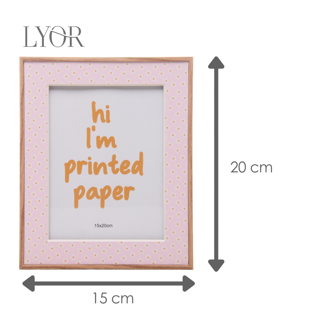 Porta-Retrato Melina 15cm x 20cm Rosa MDF - Lyor