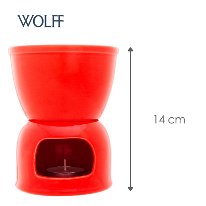 Aparelho de Fondue 6 Peças para Duas Pessoas Vermelho 400ml - Wolff