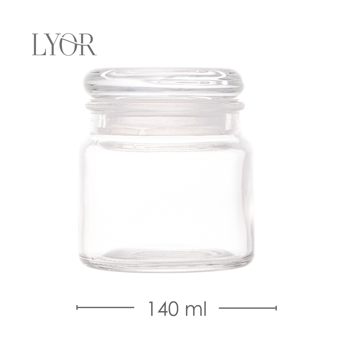 Pote de Vidro com Tampa 140ml - Lyor