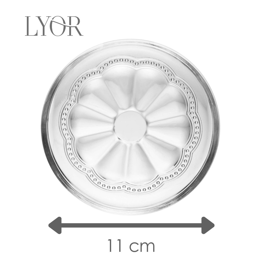 Prato Decorativo Belle Epoque 11cm x 1,5cm Cristal Ecológico - Lyor