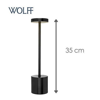 Luminária de Mesa Led 3 Tons Usb Cosmos Preta Plástico - Wolff