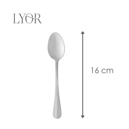 Conjunto 6 Colheres para Sobremesa de Aço Inox Positano 16cm - Lyor