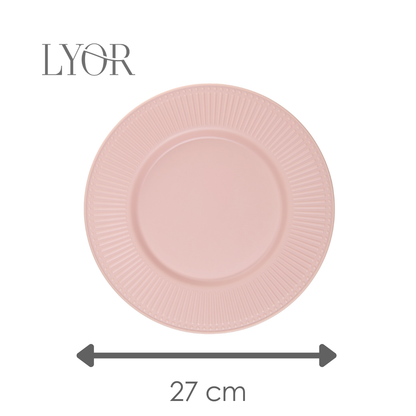 Prato Raso Aveline 27cm Bege Melamina - Lyor
