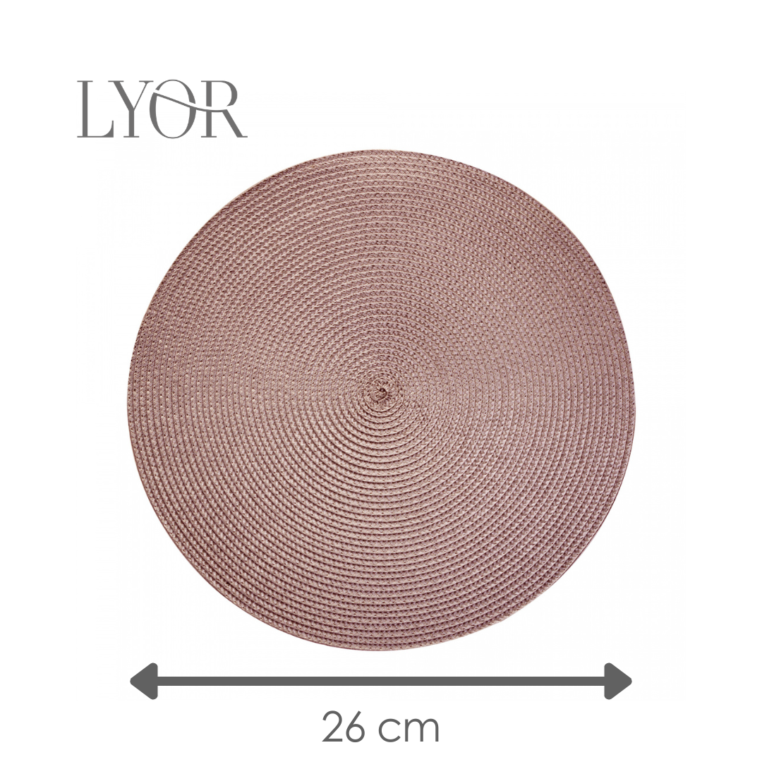 Jogo Americano de Polipropileno Fresno Espiral Taupe 38cm - Lyor