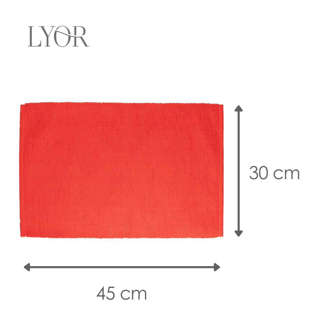 Lugar Americano Momentos 45cm x 30cm Vermelho Algodão - Lyor