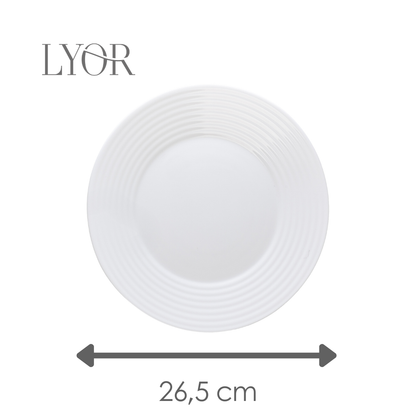 Prato Raso Mirage 26,5cm Branco Opalino - Lyor