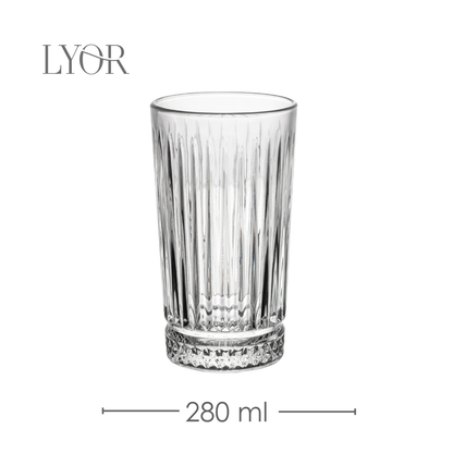 Copo Alto de Cristal Deli Diamante 280ml - Lyor