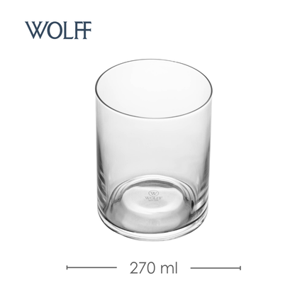 Conjunto 4 Copos para Whisky de Cristal Ecológico Pure Veritas 270ml - Wolff