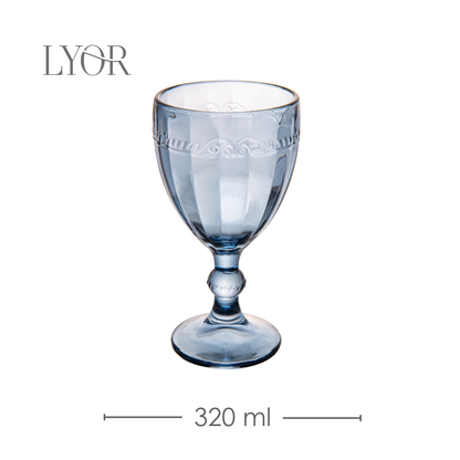 Taça de Água Imperial 320ml Azul Cristal Ecológico - Lyor