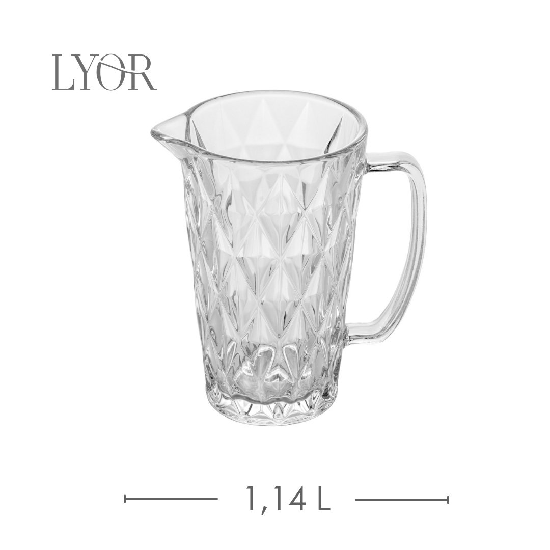 Jarra de Vidro Diamond 1L - Lyor