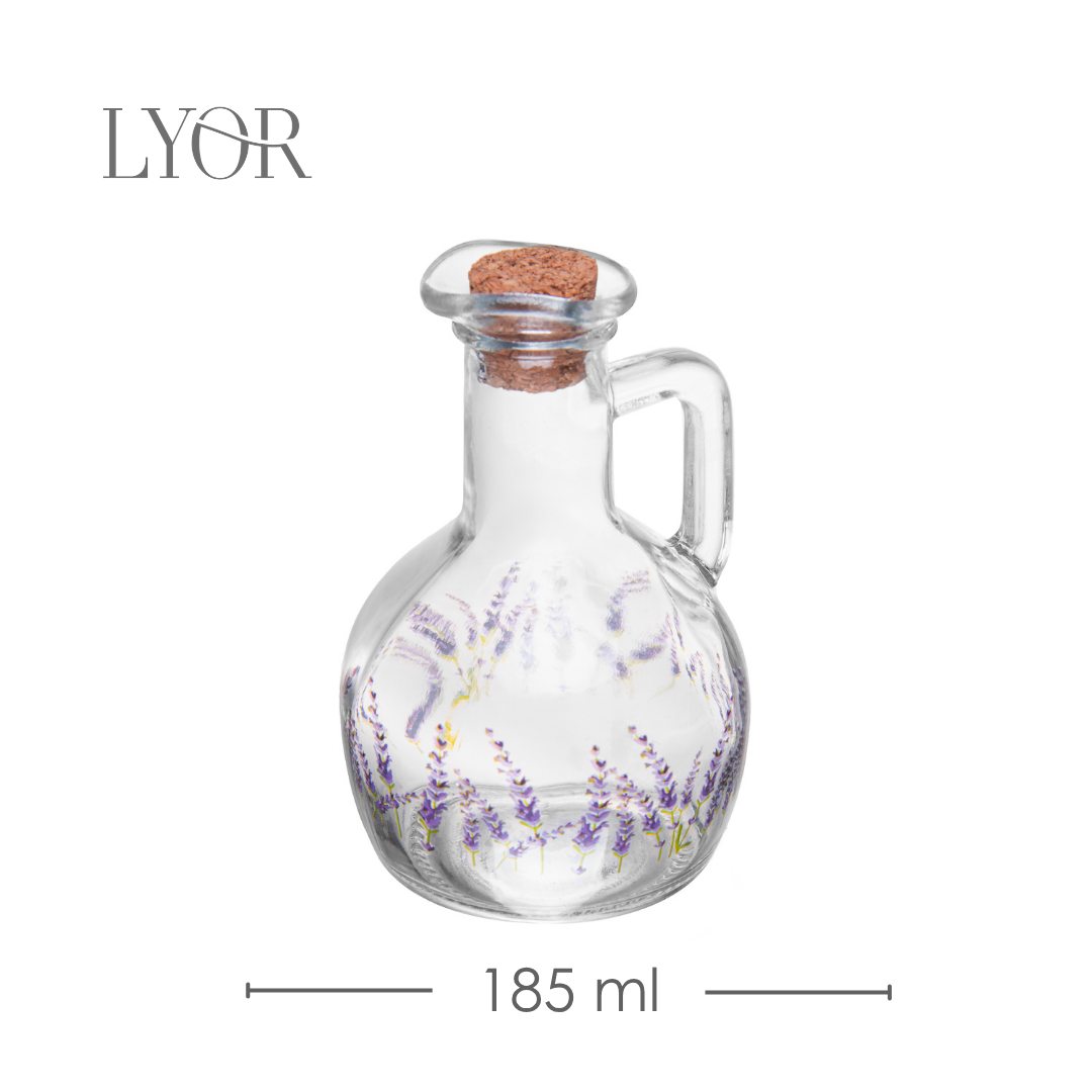 Garrafa para Azeite com Tampa de Cortiça Provence 185ml Vidro - Lyor