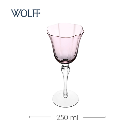 Conjunto 2 Taças de Vinho Lily Rosa Vidro - Wolff