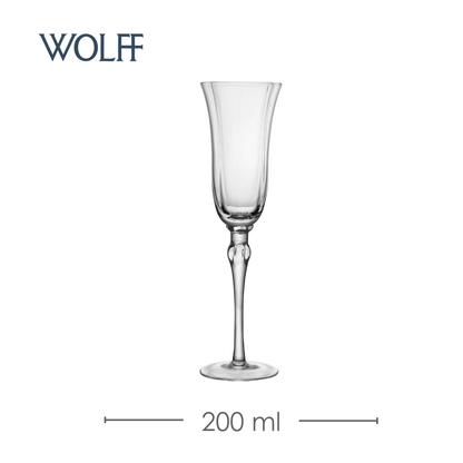 Conjunto 2 Taças de Champagne Lily 200ml Vidro - Wolff