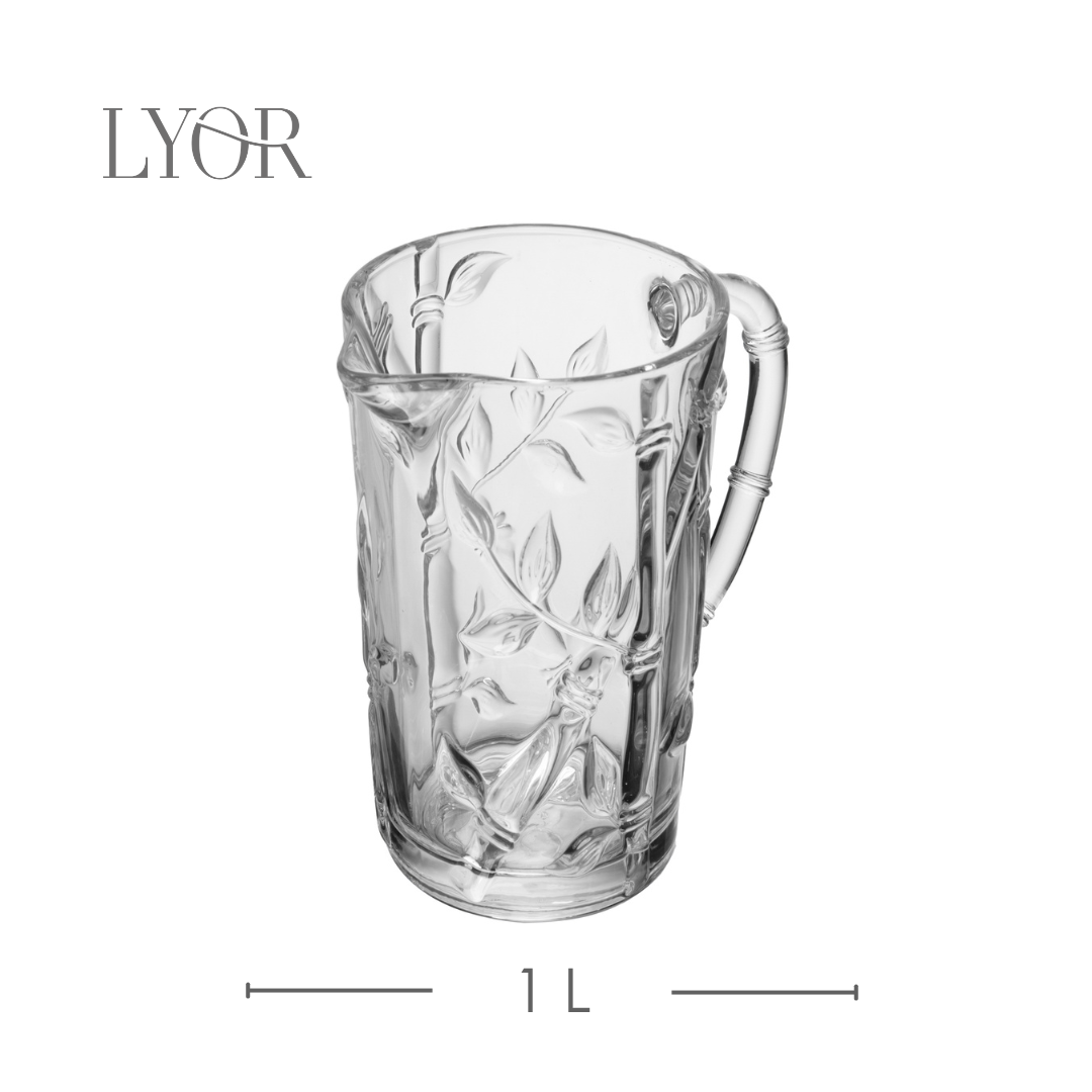 Conjunto 7 Peças Jarra Kona com 6 Copos 1L/280ml Cristal Ecológico - Lyor