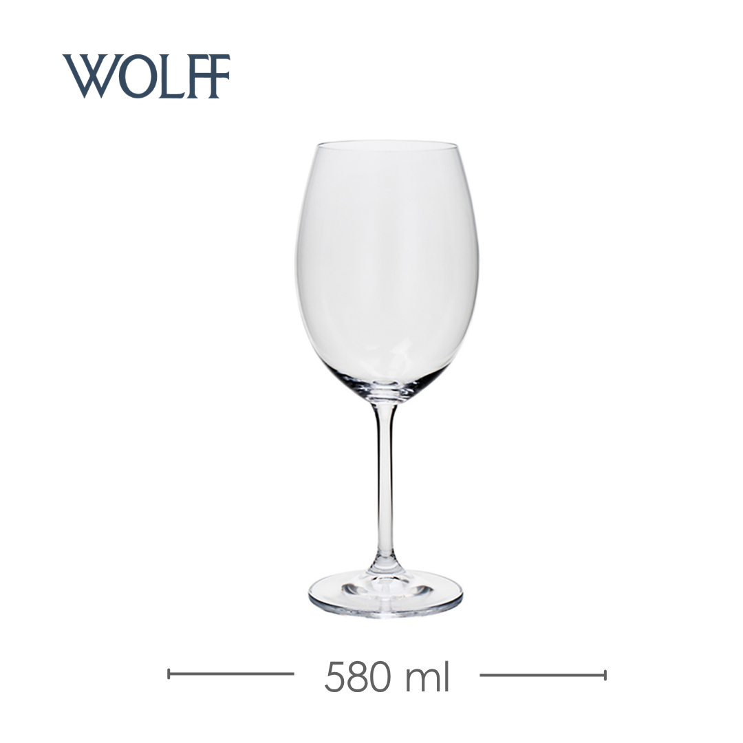 Jogo 6 Taças de Água De Cristal Ecológico Bohemia Gastro/Colibri 580Ml - Wolff