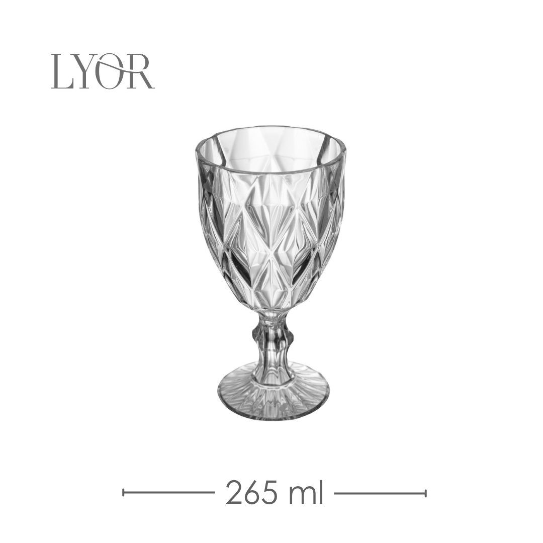 Taça de Vinho Diamond 265ml Vidro - Lyor