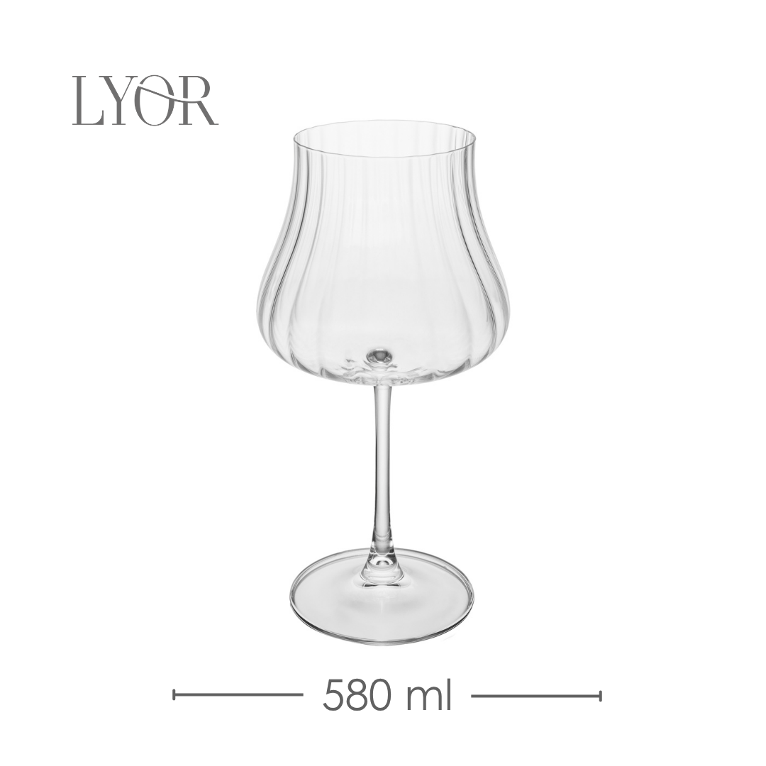 Taça de Vinho Iduna Optic 580ml Cristal Ecológico Bohemia - Lyor