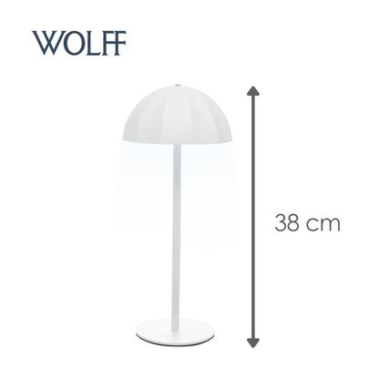 Luminária de Mesa Led 3 Tons Usb Sombria 15cm x 15cm x 34cm Branca Plástico - Wolff