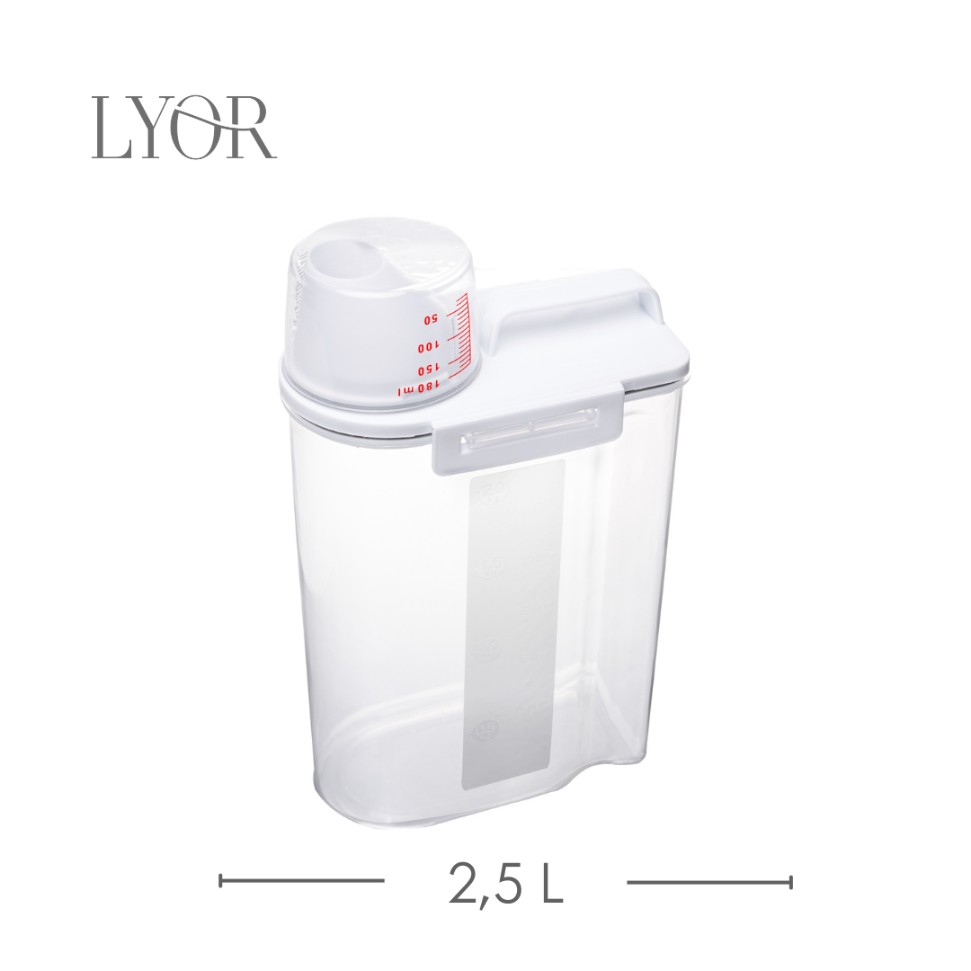 Pote Hermético para Armazenamento com Copo Medidor My Box 2,5L Plástico - Lyor
