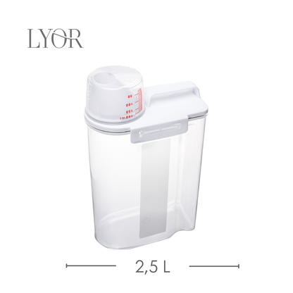 Pote Hermético para Armazenamento com Copo Medidor My Box 2,5L Plástico - Lyor