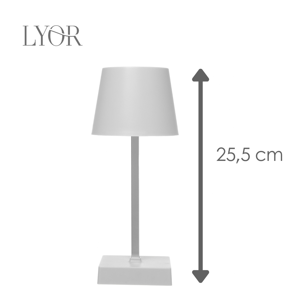 Luminária de Mesa Recarregável Led Usb Touch Neolight 10,5cm x 26cm Branco Plástico - Lyor
