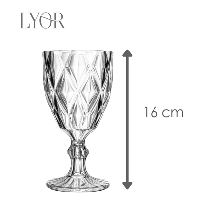 Taça de Vinho Diamond 265ml Vidro - Lyor