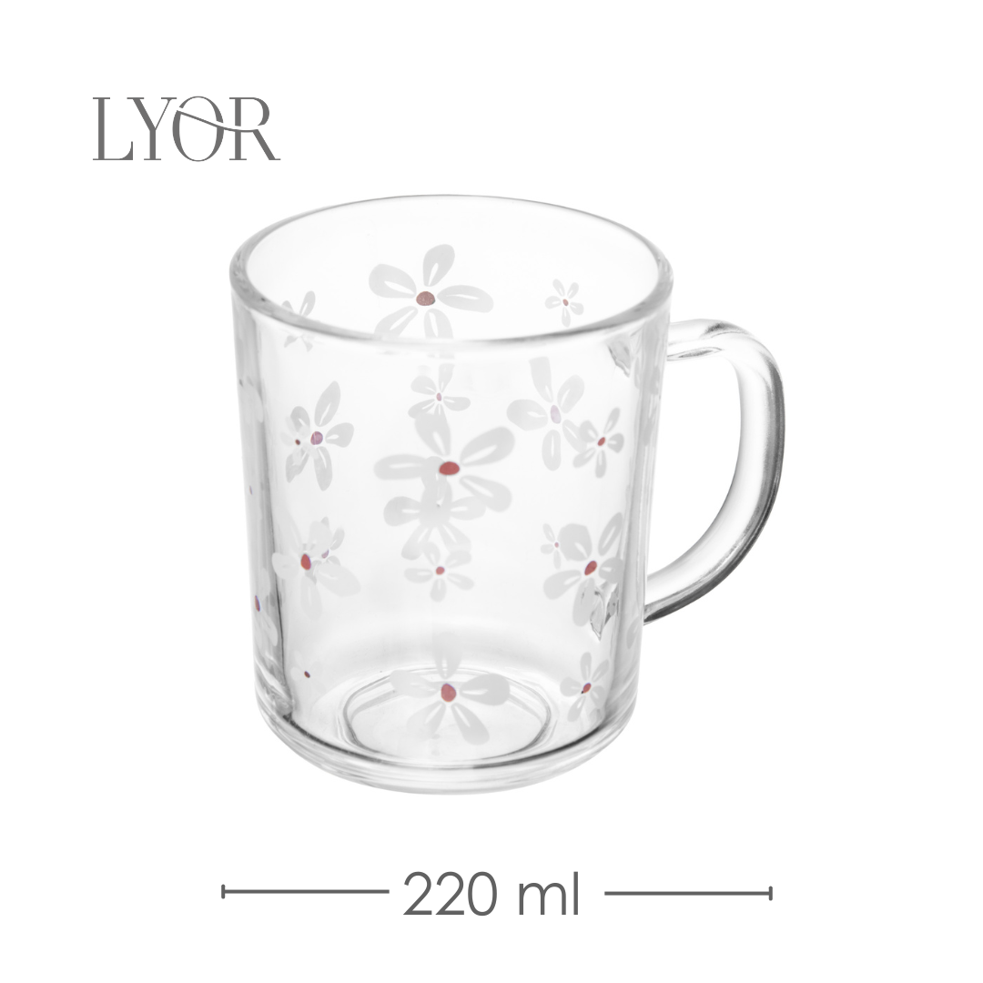Conjunto 2 Canecas Vetra 220ml Vidro - Lyor