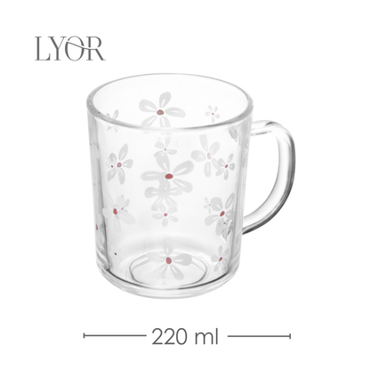 Conjunto 2 Canecas Vetra 220ml Vidro - Lyor