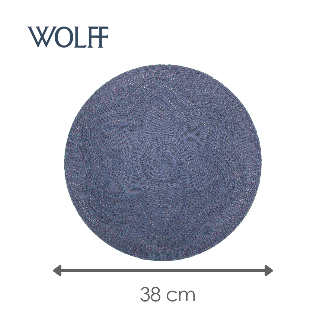 Lugar Americano Fiore 38cm Azul Polipropileno - Wolff
