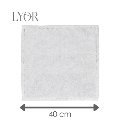 Conjunto 4 Guardanapos Momentos 40cm x 40cm Cinza Algodão - Lyor