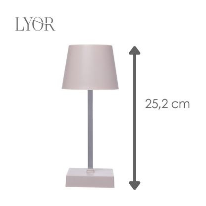 Luminária de Mesa Recarregável Led Usb Touch Neolight 10,5cm x 26cm Bege Plástico - Lyor
