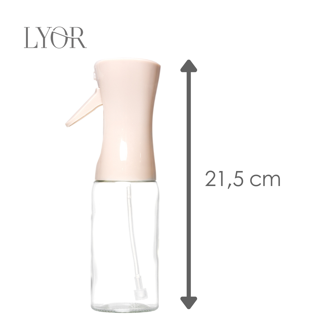 Borrifador Spray para Azeite e Vinagre 200ml Bege Vidro - Lyor
