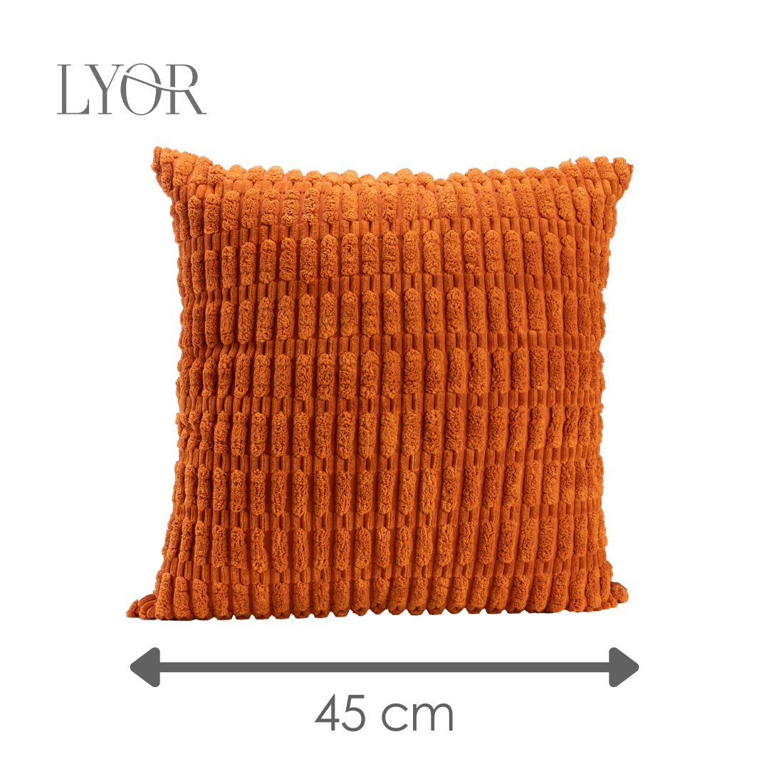 Capa para Almofada Carinho 45cm x 45cm Terracota Poliéster - Lyor