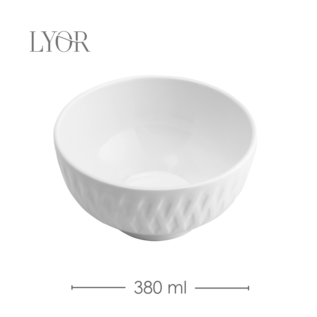 Bowl de Porcelana Balloon Branco 380ml - Lyor