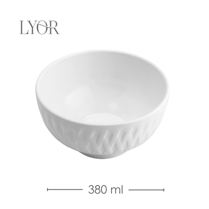 Bowl de Porcelana Balloon Branco 380ml - Lyor